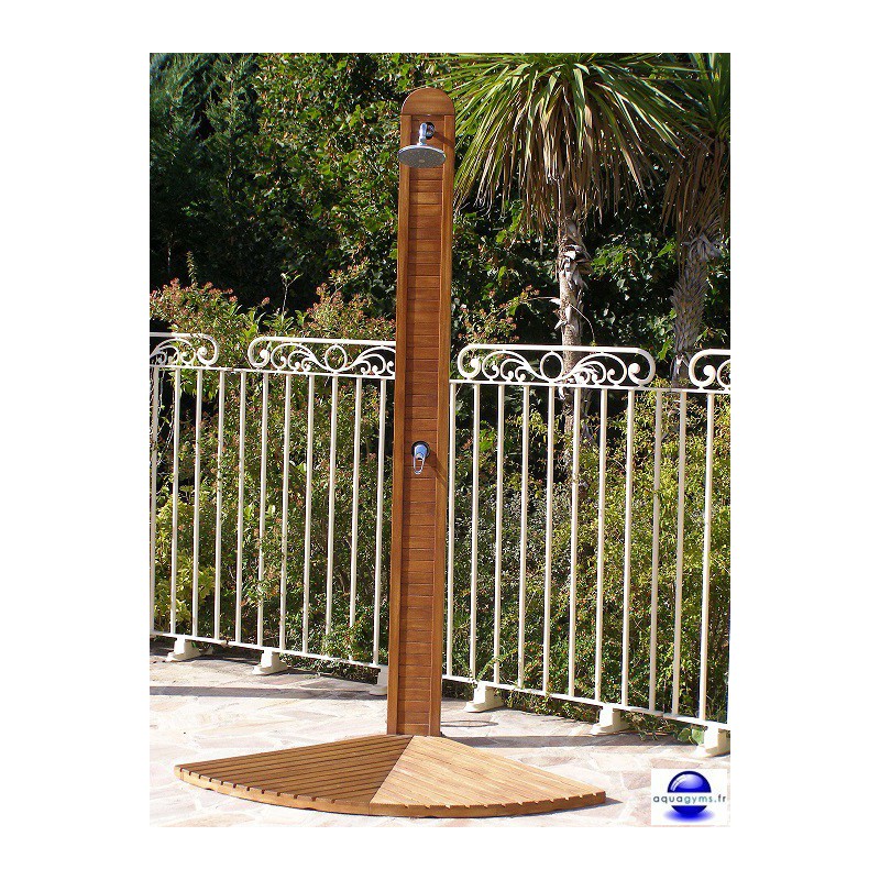 Douche En Bois Exterieure : Douche ext?rieure solaire Closol en bois Teck d’?levage – Aquagyms Douche En Bois Exterieure : Douche ext?rieure solaire Closol en bois Teck d’?levage – Aquagyms