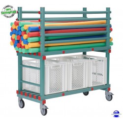 Chariot porte frites stockage horizontal