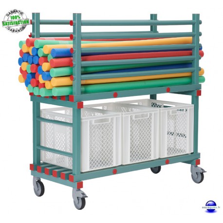 Chariot porte frites stockage horizontal