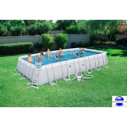 Piscine rectangulaire Steel Pro Frame Pools 732x366x132 cm avec filtre à sable