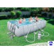 Kit Piscine Rectangulaire Steel Pro Frame Pools L 404 cm l 201cm h 100 cm avec filtre à sable 