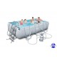 Kit Piscine Rectangulaire Steel Pro Frame Pools L 404 cm l 201cm h 100 cm avec filtre à sable 