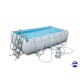 Kit Piscine Rectangulaire Steel Pro Frame Pools L 404 cm l 201cm h 100 cm avec filtre à sable 