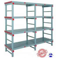 Etagère fixe PVC haute qualité 175 h x 150 ou 180 ou 200 l x 40 p cm