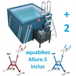 Cabine pour aquabikes avec 2 aquabikes