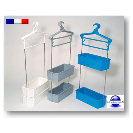 Porte habit piscine avec bacs double, tiges inox. Numéroté