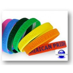 Bracelets piscine en silicone personnalisables - Lot de 100