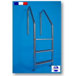 Echelle de piscine 3 marches acier strié inox