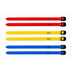 Bracelet piscine en PVC numéros dépareillés - Lot de 20