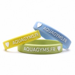 Bracelet piscine silicone en relief - Lot de 50 unités