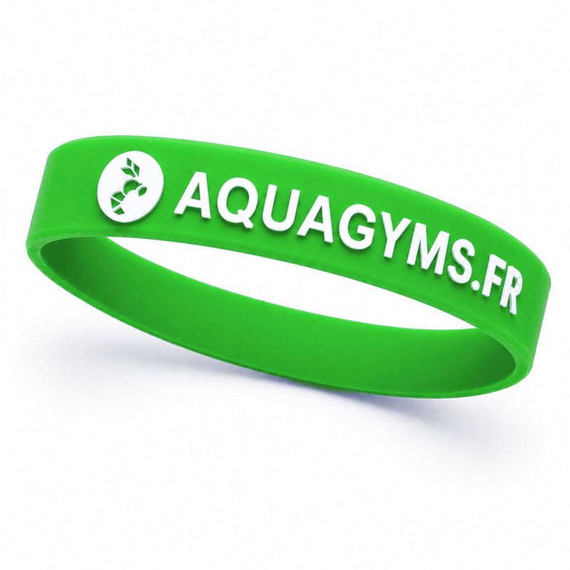 Bracelet piscine silicone en relief - Lot de 50 unités