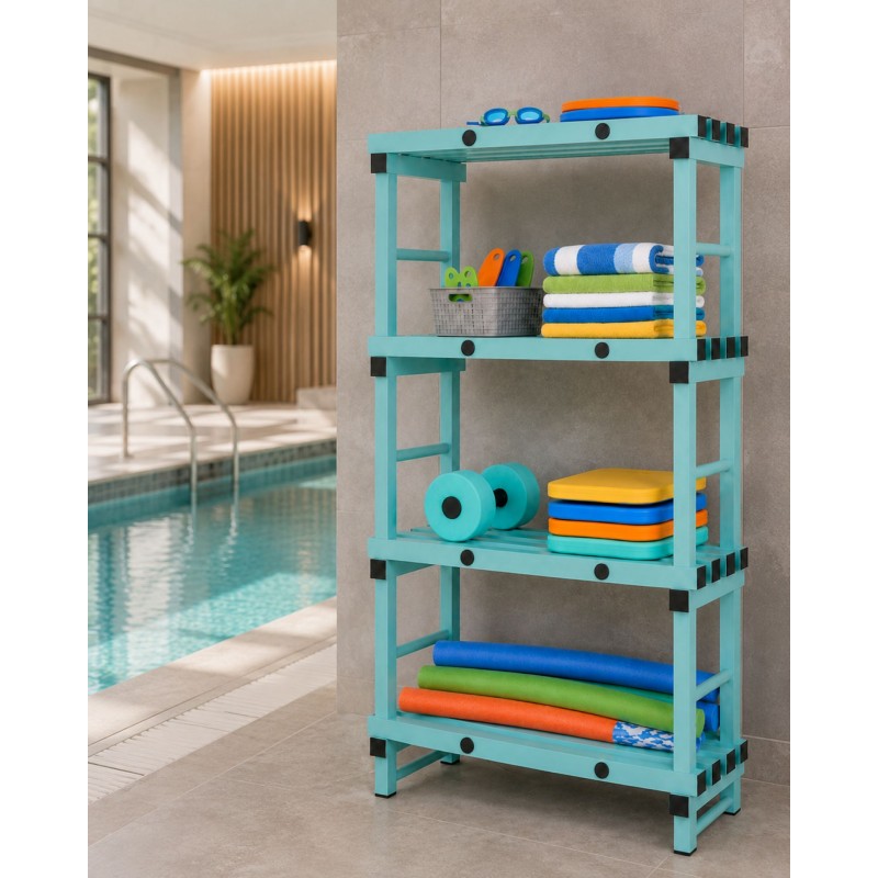 Rayonnage PVC professionnel sur mesure pour piscine et collectivité