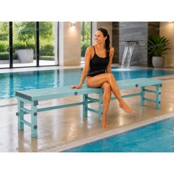 Banc PVC professionnel pour piscine et milieu humide