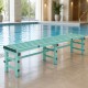 Banc PVC professionnel pour piscine et milieu humide