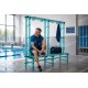 Banc de vestiaire PVC simple face avec porte-manteaux pour piscine et collectivité