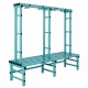 Banc de vestiaire PVC double face avec porte-manteaux