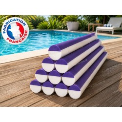 Frite piscine ronde bicolore violet et blanc de 1.60 m