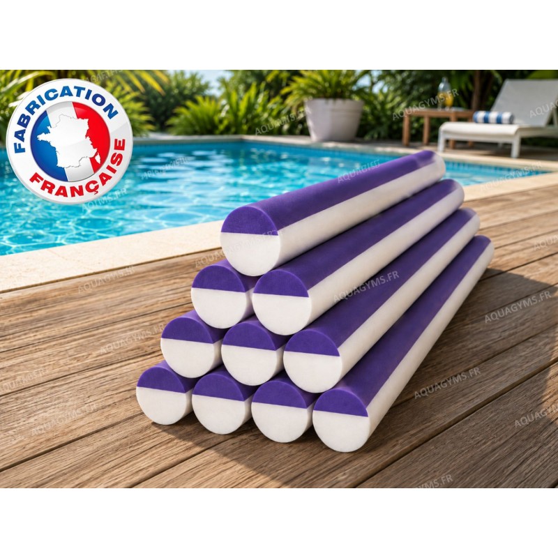 Frite piscine ronde bicolore violet et blanc de 1.60 m