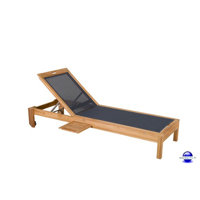 Chaise longue de piscine design, transat de piscine avec roulettes pas cher  - Pacific Linea