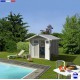 Abri piscine Utility 4.9 résine-4.90 m² 