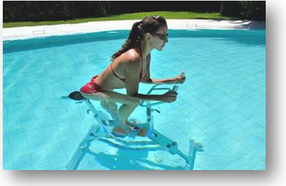 l'aquabiking grâce à votre aquabike dans votre piscine