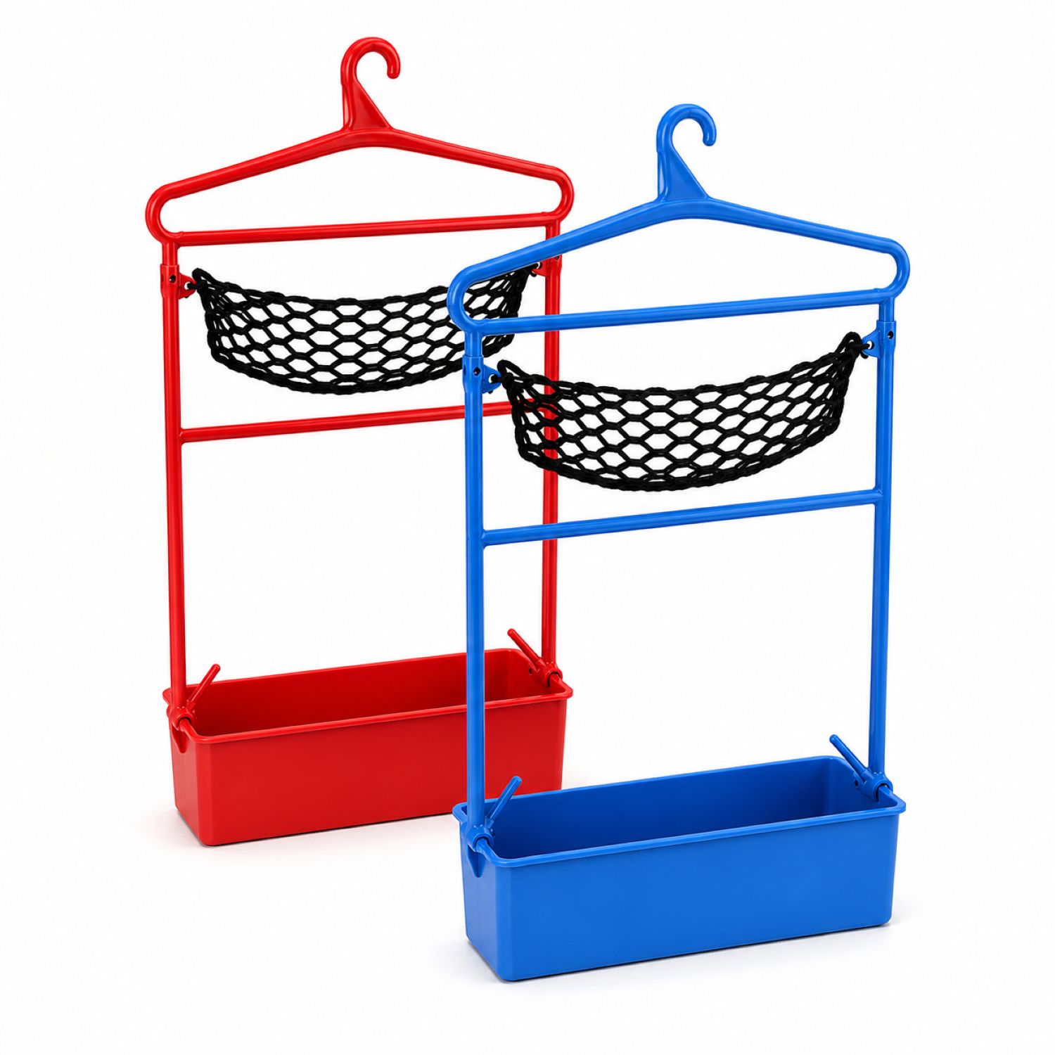 Porte-habits PVC grand modèle de 83 cm avec filet de rangement